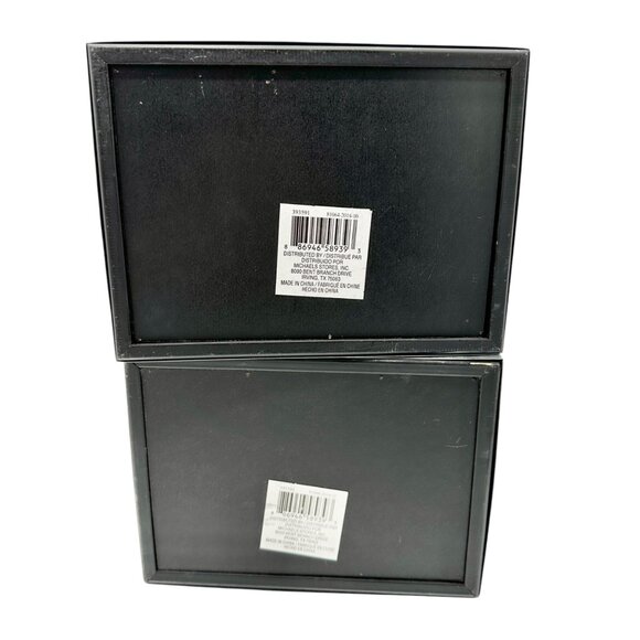 Set Of 2 Studio Decor Burlap Shadow Boxes 5" X 7" Heritage Home Wall Display - Picture 4 of 7